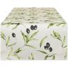 image:imageDII Olive Inspired Tabletop Collection Water Resistant 14 x 72Runner Mediterranean
