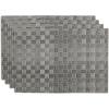 image:imageDII PVC Tabletop Collection Decorative Woven Basketweave Design Placemat Set 119x174 GrayGray