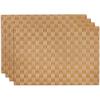 image:imageDII PVC Tabletop Collection Decorative Woven Basketweave Design Placemat Set 119x174 GrayNatural