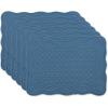 image:imageDII Quilted Farmhouse Collection Tabletop Placemat Set French Blue 6 PieceFrench Blue