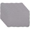 image:imageDII Quilted Farmhouse Collection Tabletop Placemat Set French Blue 6 PieceGray