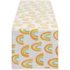 image:imageDII Tassel Stripe Tabletop Collection Decorative Machine Washable Table Runner 14x72 Rainbow PrintRainbow Print