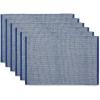 image:imageDII TwoToned Collection Tabletop Placemat Set Vintage Red 6 PieceNavy