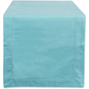 image:imageDII 100 Cotton Machine Washable Everyday Hemstitch Kitchen Table Runner for Dinner Parties Events Decor 14x72  GrayAqua
