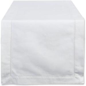 image:imageDII 100 Cotton Machine Washable Everyday Hemstitch Kitchen Table Runner for Dinner Parties Events Decor 14x72  GrayOff White