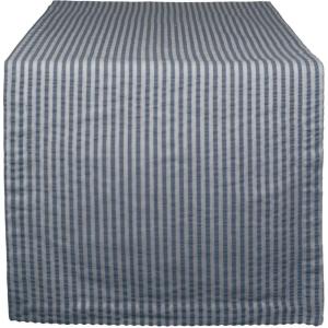 image:imageDII 100 Cotton Seersucker Striped Tabletop Collection Gray Table Runner 14x108 1 PieceBlue