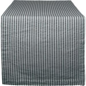 image:imageDII 100 Cotton Seersucker Striped Tabletop Collection Gray Table Runner 14x108 1 PieceGrey