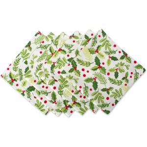 image:imageDII Boughs of Holly Collection Decorative Holiday Dining Table amp Kitchen Dcor Placemat Set 13x19Christmas Greenery 6 Count20 x 20 Set of 6
