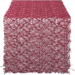 image:imageDII CAMZ38208 16 x 10 Table Runner Roll Silver SequinRed