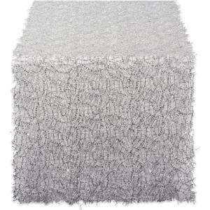 image:imageDII CAMZ38208 16 x 10 Table Runner Roll Silver SequinSilver