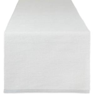 image:imageDII EcoFriendly Fine Ribbed Collection Table Runner 13x72 Honey GoldLight Gray