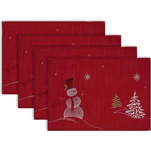 image:imageDII Embroidered Holiday Table Dcor Collection Christmas Kitchen Snowflakes Table Runner 14x54 Silver amp GoldRed