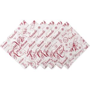image:imageDII Embroidered Mistletoe 100 Cotton Machine Washable Table Runner for Dinner Parties Christmas and Holidays  14x72Joyeux Noel