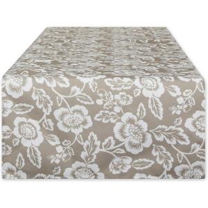 image:imageDII Floral Outdoor Tabletop Collection Water Resistant 14x72 Runner Stone