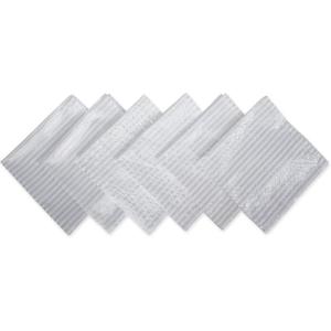 image:imageDII Hanukkah Tabletop Decoration Festival of Lights Celebration Dcor Placemat Set 20x20 Dove 4 PieceSilver Stripe