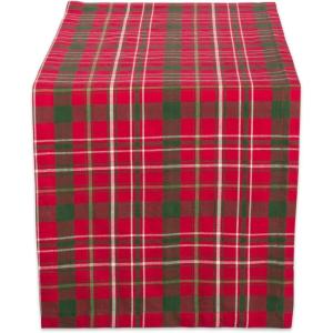 image:imageDII Holiday Dining Table Linen Collection Tartan Holly Plaid Christmas Table Runner 14x108 Red amp Green108 x 14 Rectangular