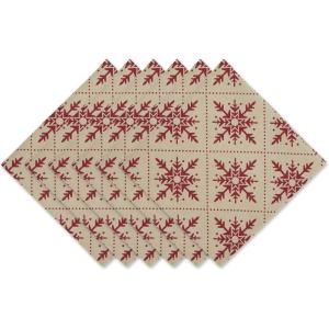 image:imageDII Holiday Nordic Dining Kitchen amp Table Dcor Collection Christmas Placemat Set 13x19 Jacquard Stripe Snowflake 4 PieceScandinavian Snowflakes Print