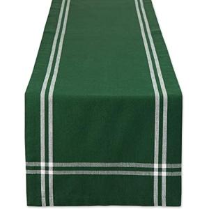 image:imageDII Holiday Sparkle Sprigs Collection Kitchen Dcor amp Table Decoration Christmas Table Runner 14x108 Green Dobby StripeGreen Dobby Stripe