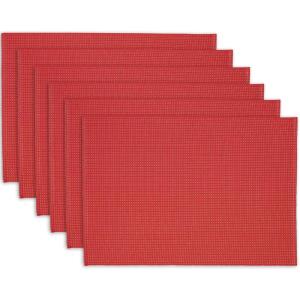 image:imageDII I Love Paris Collection Tabletop Placemat Set Pink Dobby Dots 6 PiecePink Dobby Dots