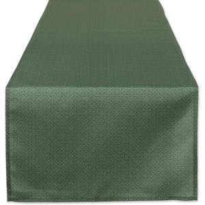 image:imageDII IndoorOutdoor ReUsable Tabletop Collection Tonal Lattice Machine Washable Table Runner 14x72 ArtichokeArtichoke