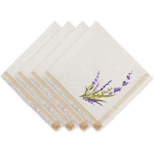image:imageDII Lavender Fields Tabletop Collection Cotton Woven Placemat Set 13x19 4 CountNapkin Set  20x20