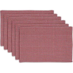 image:imageDII Merry Merry Collection Kitchen Placemat Set 13x19 Tango Houndstooth 6 Piece