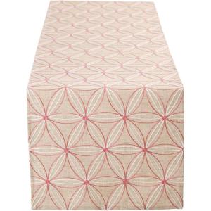image:imageDII Polyester Embroidered Table Runner for Spring Garden Party Summer BBQ Baby Showers and Everyday Use  14x70 Arrows on Aqua BaseNatural Flowers