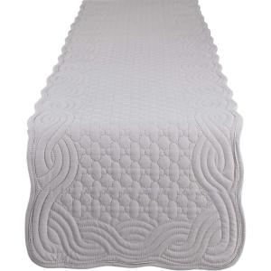 image:imageDII Quilted Farmhouse Collection Tabletop Table Runner 13x72 CranberryGray