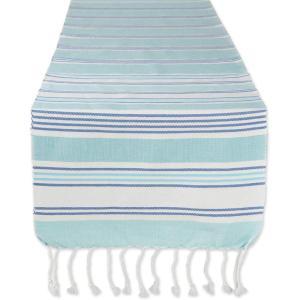 image:imageDII Seashore Collection Beach House Dcor Table Runner 14x72 Tidal Stripe Fouta