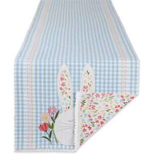 image:imageDII Spring Bouquet Tabletop Collection Decorative Easter Reversible Table Runner 14x72 Happy BunnyHappy Bunny