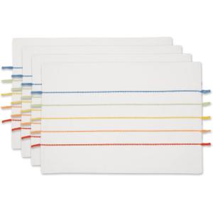 image:imageDII Tassel Stripe Tabletop Collection Decorative Machine Washable Table Runner 14x72 Rainbow PrintRainbow Stripe