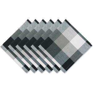 image:imageDII TriColor Check Collection 100 Cotton Tabletop Table Runner 14x108 BlackBlack