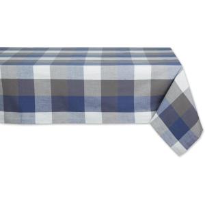 image:imageDII TriColor Check Collection 100 Cotton Tabletop Table Runner 14x108 BlackFrench Blue