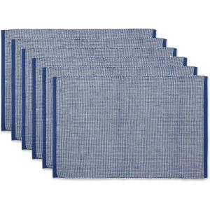 image:imageDII TwoToned Collection Tabletop Placemat Set Vintage Red 6 PieceNavy