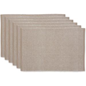 image:imageDII TwoToned Collection Tabletop Placemat Set Vintage Red 6 PieceStone
