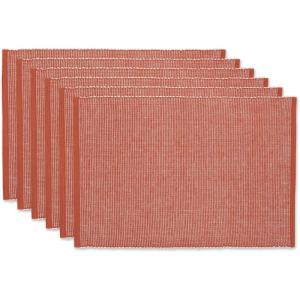 image:imageDII TwoToned Collection Tabletop Placemat Set Vintage Red 6 PieceVintage Red
