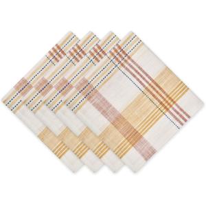 image:imageDII Veranda Plaid Collection Decorative Cotton Everyday Tabletop Table Runner 14x108Napkin Set  20x20