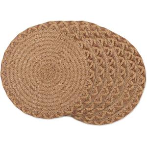 image:imageDII Woven Kitchen Collection Round Placemat Set 15 Round Natural Lattice 6 PieceNatural Lattice
