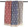 image:imageDII 4TH of July Patriotic Throw Blanket with Decorative Tassles Use for Chair Couch Bed Picnic Camping Beach amp Just Staying Cozy at Home 50 x 60 Star GrayNautical Blue