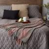image:imageDII California Casual Houndstooth Woven Throw Dark Brown amp Stone 50x60Red  Black