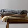 image:imageDII Chenille Throw Collection Solid Fringed 50x60 Soft Denim GrayCream