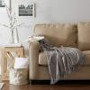 image:imageDII Chenille Throw Collection Solid Fringed 50x60 Soft Denim GrayGray