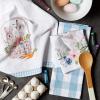 image:imageDII Easter Basics Collection Springtime Kitchen Essentials Dishtowel Set Floral Bunny 3 PieceFloral Bunny