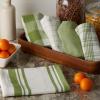 image:imageDII Everyday Basic Kitchen Collection Large Woven Cotton DishtowelTea Towel Set 18x28 Vintage Rose 5 CountAntique Green