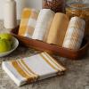 image:imageDII Everyday Basic Kitchen Collection Large Woven Cotton DishtowelTea Towel Set 18x28 Vintage Rose 5 CountHoney Gold