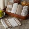 image:imageDII Everyday Basic Kitchen Collection Large Woven Cotton DishtowelTea Towel Set 18x28 Vintage Rose 5 CountStone