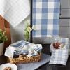 image:imageDII Everyday Basic Kitchen Collection Large Woven Cotton DishtowelTea Towel Set 18x28 Vintage Rose 5 CountStonewash Blue