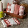 image:imageDII Everyday Basic Kitchen Collection Large Woven Cotton DishtowelTea Towel Set 18x28 Vintage Rose 5 CountVintage Red