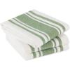 image:imageDII Everyday Kitchen Dishtowel Collection Large Chef Stripe Tea Towel 18x28 Honey Gold 3 CountBasil Green