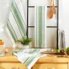 image:imageDII Everyday Kitchen Dishtowel Collection Large Chef Stripe Tea Towel 18x28 Honey Gold 3 CountBasil Green